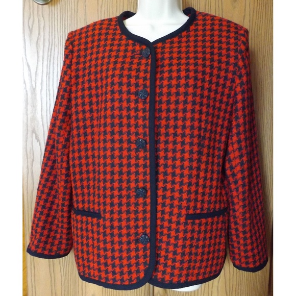 Alfred Dunner Jackets & Blazers - ALFRED DUNNER Size 14 Houndstooth Jacket